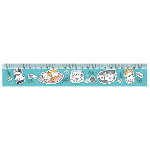 картинка Закладка-линейка " Империя поздравлений " 025 Детская, Котики 34*246мм