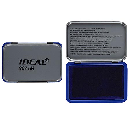 картинка Подушка штемпельная настольная " Ideal " 56*90мм синяя