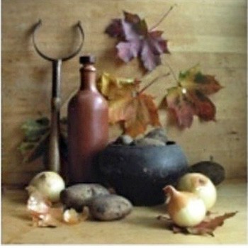 картинка Постер магнитный 100*100мм " Осенний натюрморт " Винил, европодвес