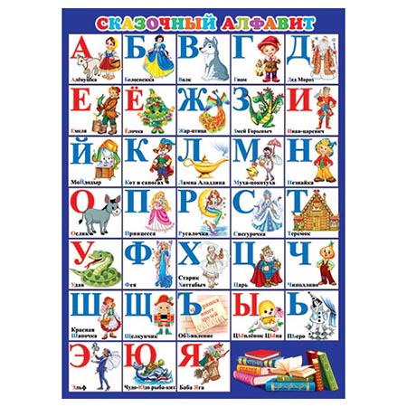 картинка Плакат " Мир открыток " 0-02 А2 Сказочный алфавит