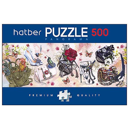 картинка Пазлы " Hatber " 500элементов Premium Панорама Женские штучки 66,5*23см, картонная упаковка