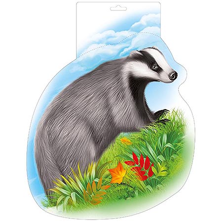 картинка Плакат фигурный " Мир поздравлений " 930 А4 Барсук, европодвес