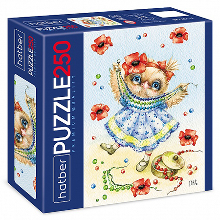 картинка Пазлы " Hatber " 250элементов Совушка Premium 28*40см, картонная упаковка