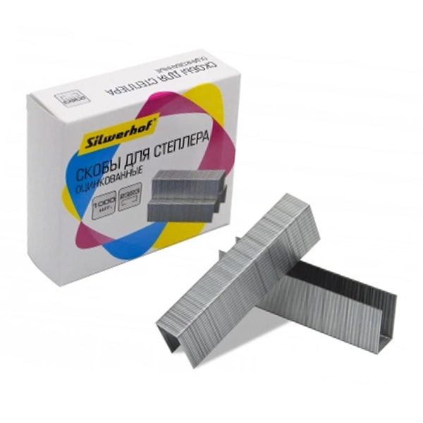 картинка Скобы №23/23 " Silwerhof " оцинкованные 1000шт