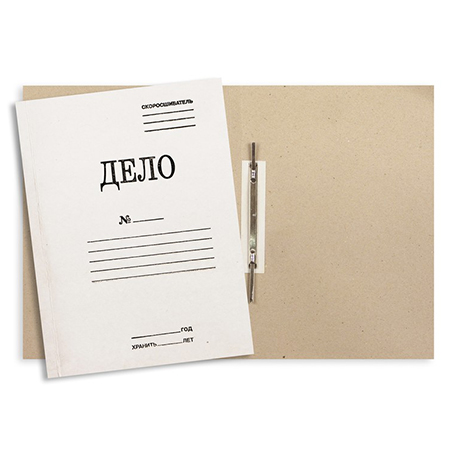 картинка Скоросшиватель картонный Дело " Эко-Нева " А4 240г/м2 мелованный, белый