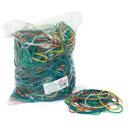 картинка Резинка банковская " Ellipse " цветная 1000г 60мм, пакет