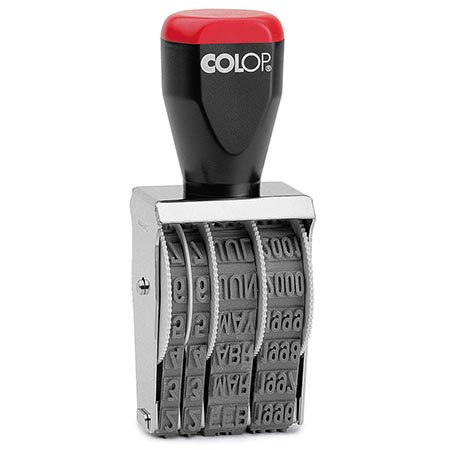 картинка Датер ручной металлический " Colop " месяц буквами, высота шрифта 7мм