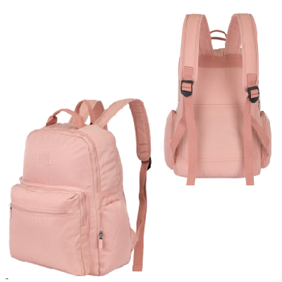 картинка Рюкзак " Sanvero " 30*41*16см коралловый, 2 отделения, 2 кармана на молнии спереди, боковые карманы, ручка-петля