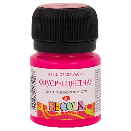 картинка Краска акриловая " Decola " 20мл флуоресцентная карминовая