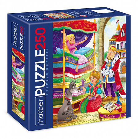 картинка Пазлы " Hatber " 250элементов Принцесса на горошине 40*28см, картонная упаковка