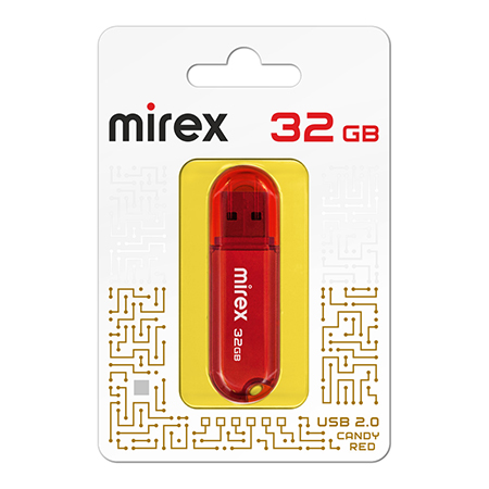 картинка Флеш-диск " Mirex " 32GB Candy красный USB 2.0