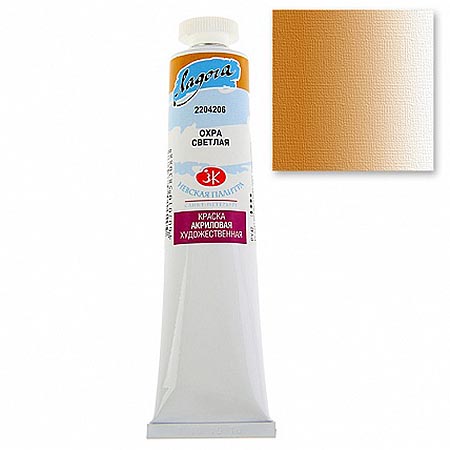картинка Краска акриловая " Ладога "  46мл туба охра светлая