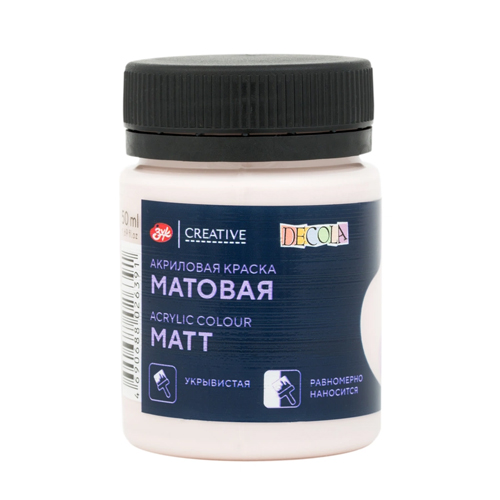 картинка Краска акриловая " Decola " 50мл матовая персиковая