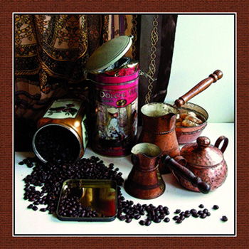 картинка Постер магнитный 300*300мм " Живительный кофе " Винил, европодвес