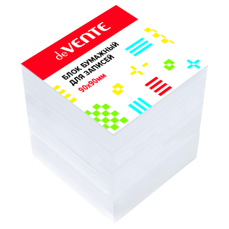 картинка Блок бумаги " deVente " 9*9*9см, непроклеенный, офсет, белизна 92%