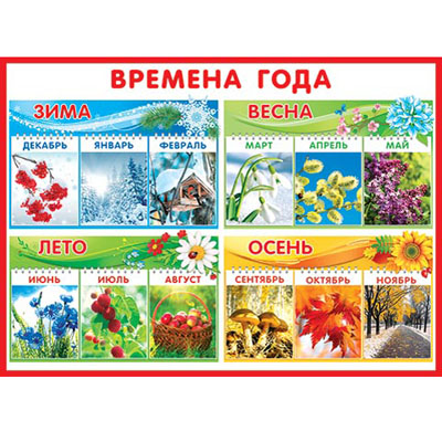 картинка Плакат " Мир открыток " 0-02 А2 Времена года
