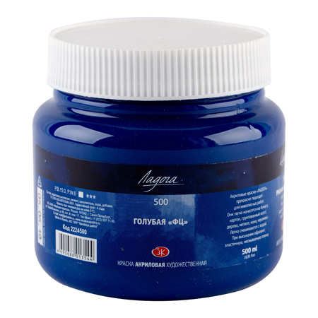 картинка Краска акриловая " Ладога " 500мл голубая ФЦ