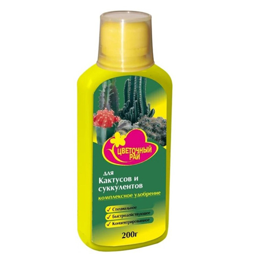 картинка Удобрение " Буйские удобрения " 200мл Цветочный рай, для кактусов, каланхое и суккулентов