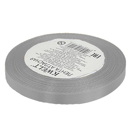 картинка Лента атласная " KWELT " 6мм*22,85м серебро