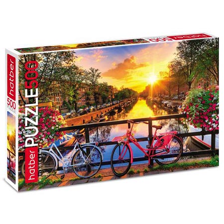 картинка Пазлы " Hatber " 500элементов Теплый вечер 46*34см, картонная упаковка