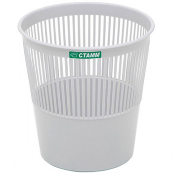 картинка Корзина для бумаг " Стамм " 9л сетчатая серая