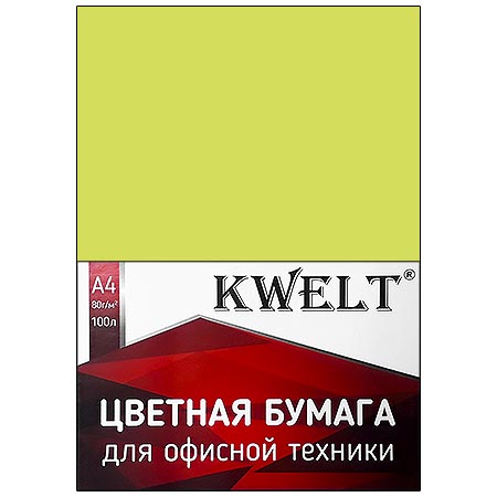 картинка Бумага " KWELT " пастель А4 80г/м2 100л зеленый