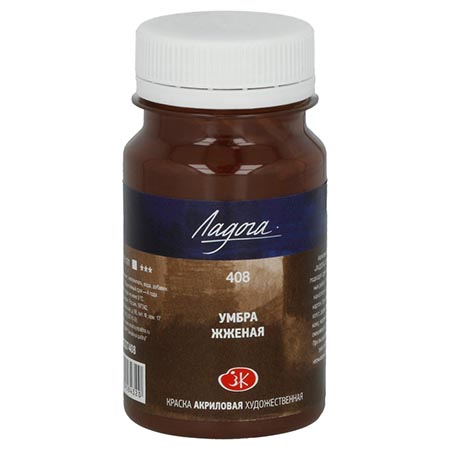 картинка Краска акриловая " Ладога " 100мл умбра жженая