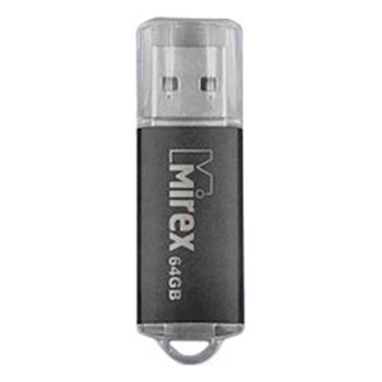 картинка Флеш-диск " Mirex " 64GB Unit черный USB 2.0