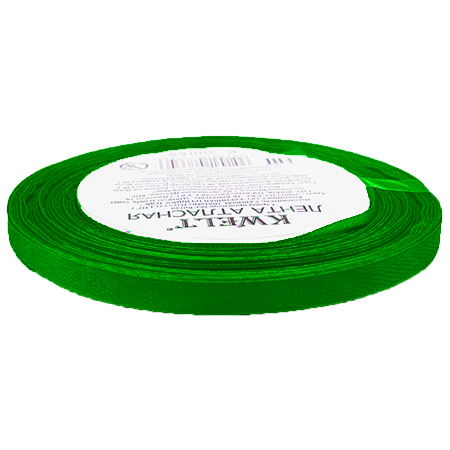 картинка Лента атласная " KWELT " 6мм*22,85м зеленая