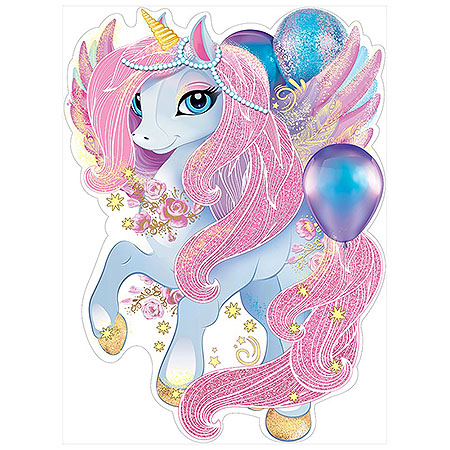 картинка Плакат фигурный " Праздник " 940 А2 Единорог