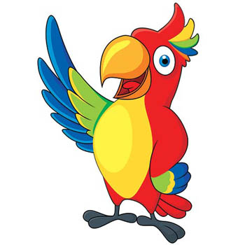 картинка Плакат фигурный " Мир открыток " 0-25 А3 Попугай