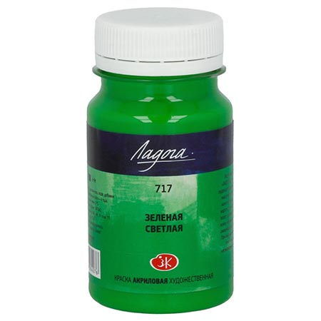 картинка Краска акриловая " Ладога " 100мл зеленая светлая