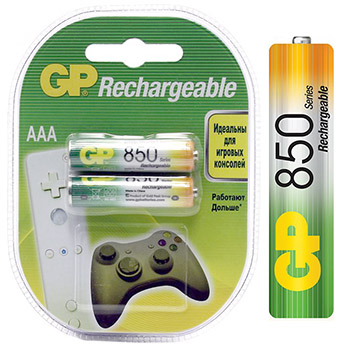 картинка Аккумулятор " GP " LR03 850 2шт Ni-Mh
