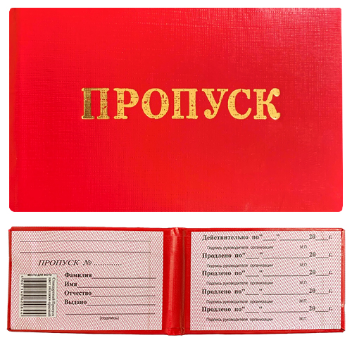 картинка Бланк " Имидж " Пропуск бумвинил (пухлый), тиснение, 95*65мм