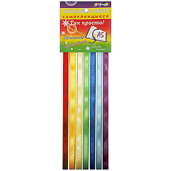 картинка Набор закладок-ляссе " Нетеряшки " № 5 для формата А5 Цвета радуги самоклеющиеся, ассорти, из 7-ми узких лент