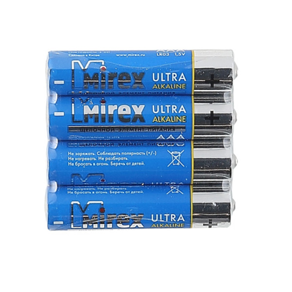 картинка Батарейка " Mirex " R03 алкалиновая, термоусадка
