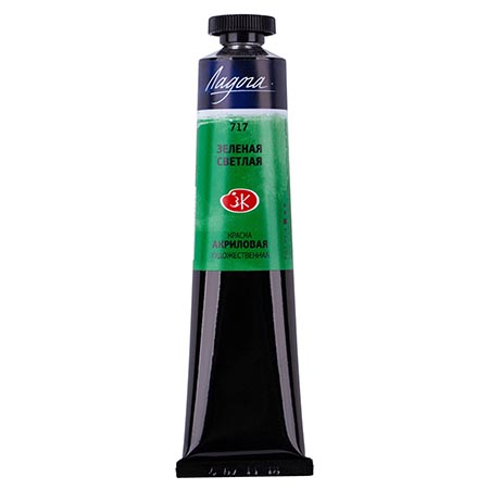 картинка Краска акриловая " Ладога "  46мл туба зеленая светлая