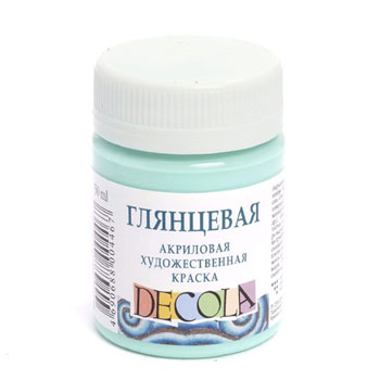 картинка Краска акриловая " Decola " 50мл глянцевая мятная