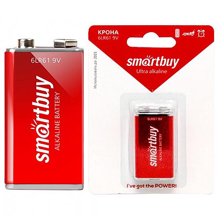 картинка Батарейка " Smartbuy " 6LR61/1B, крона, алкалиновая