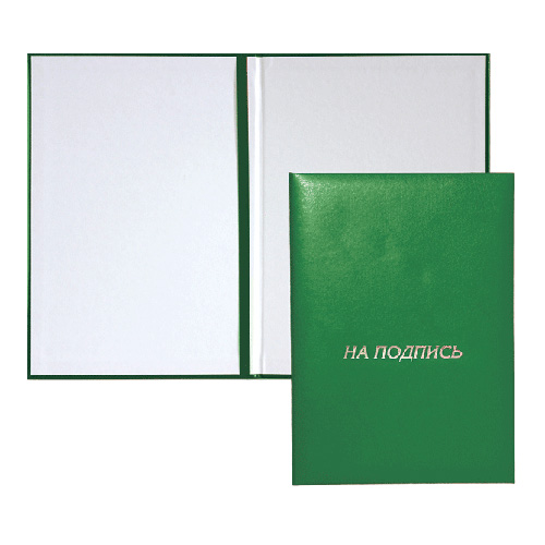 картинка Папка адресная " deVente " На подпись зеленая А4, лента для удержания документов, бумвинил