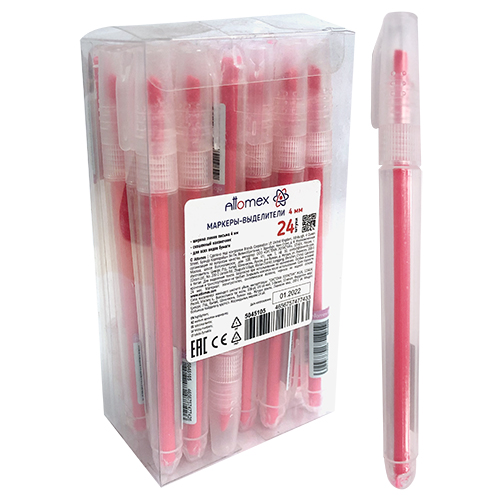 картинка Текстовыделитель 1-4мм, розовый " Attomex " пластиковая упаковка