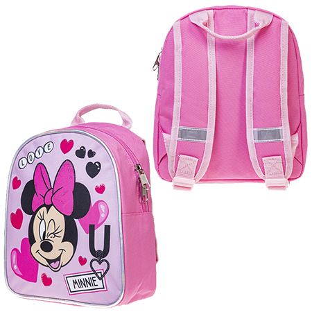 картинка Рюкзак " Hatber " 25*20*8см Минни Маус, 1 отделение, регулируемые лямки, ручка-петля, светоотражающие элементы, полиэстер