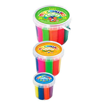 картинка Тесто для лепки " Lori " Пластишка Набор №3 12цв в большой пластиковой банке с крышкой