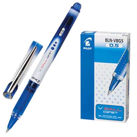 картинка Роллер " Pilot " V-ball Grip черный 0,3мм