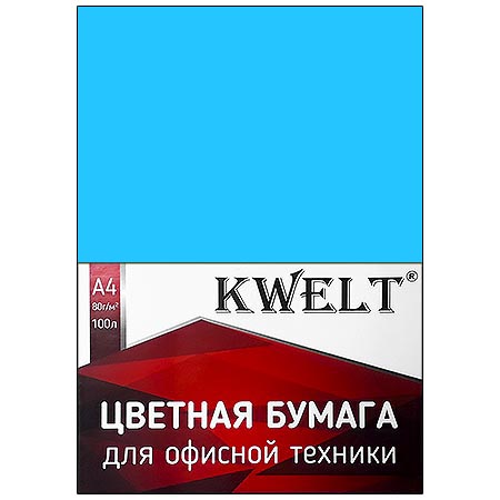 картинка Бумага " KWELT " Intensiv А4 80г/м2 100л голубой