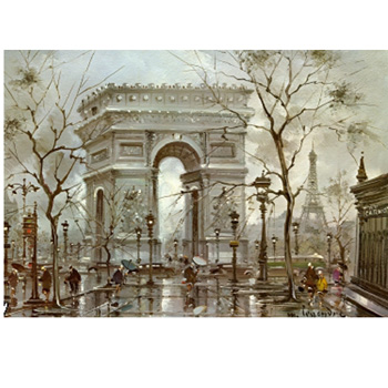 картинка Постер магнитный 240*300мм " Осенний Париж " Винил, европодвес