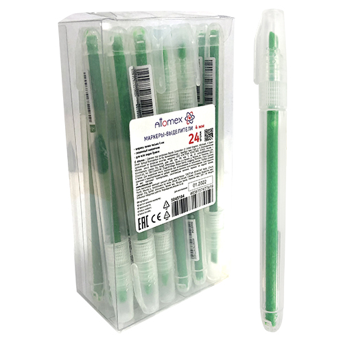 картинка Текстовыделитель 1-4мм, зеленый " Attomex " пластиковая упаковка