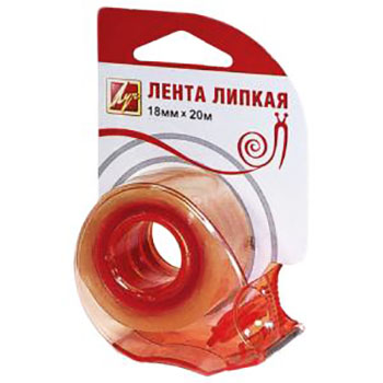 картинка Скотч " Луч " 18мм*20м прозрачный, в диспенсере