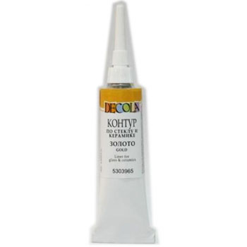 картинка Контур акрил стекло/керамика &quot; Decola &quot; 18мл золото
