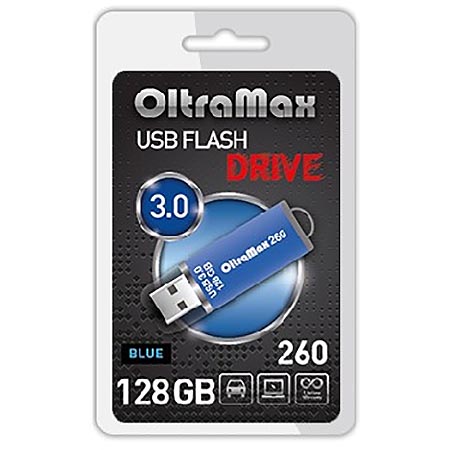картинка Флеш-диск " OltraMax " 128GB 260 синий USB 3.0